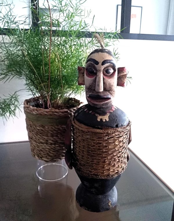 Marionnette en bois Ondel-Ondel Jakarta Indonésie Milieu XX ème