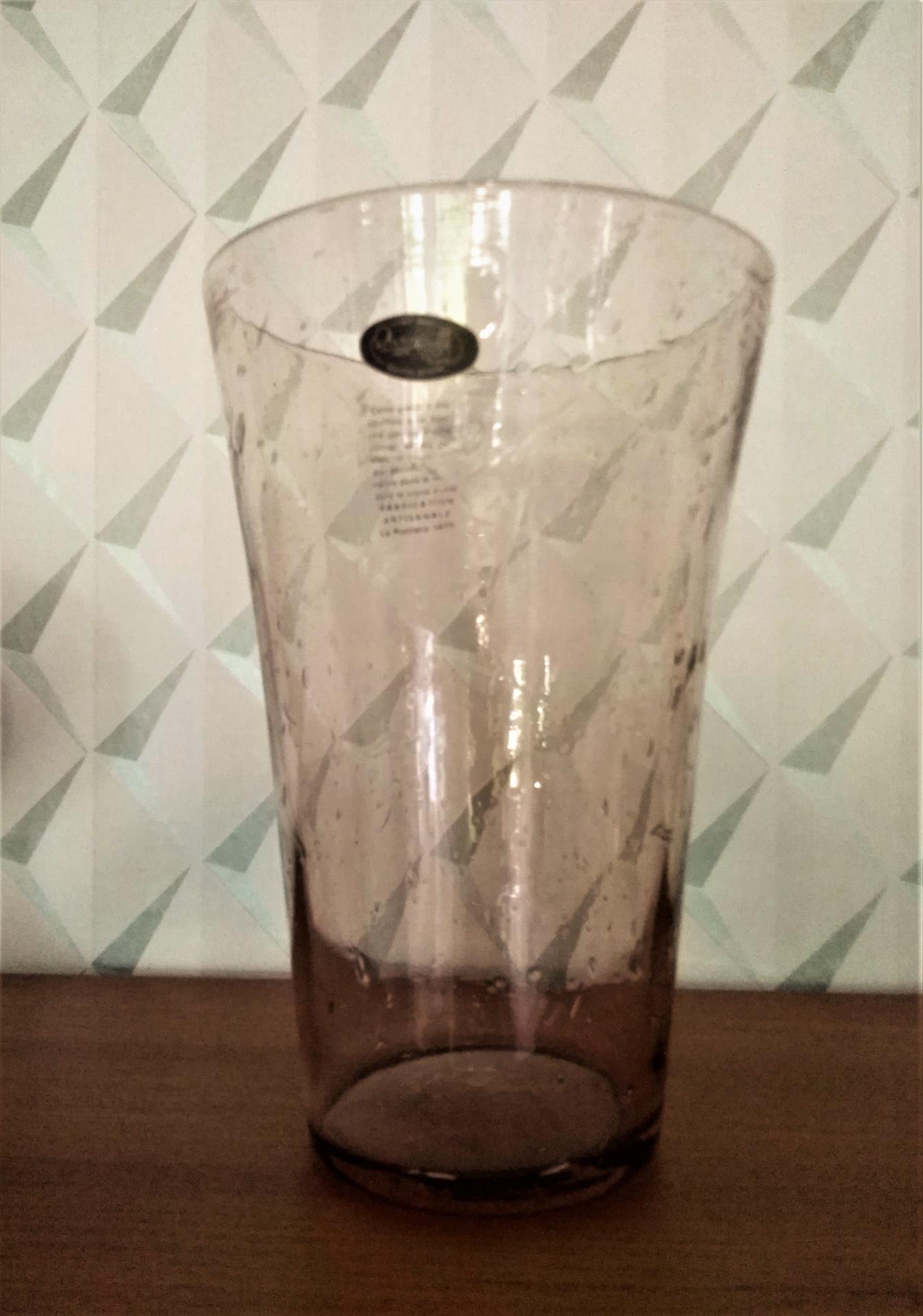 Le vase sculptural verre ambré, Simons Maison