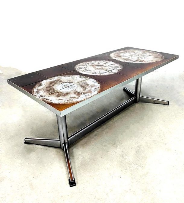 Table basse Céramique par Julien de COVEMAEKER  dit "Juliette BELARTI" Année 60/70