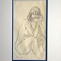 Jean Souverbie Étude de nu Dessin à la plume XX ème – Image 3