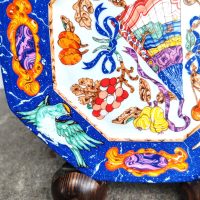 Assiette porcelaine Hermès Paris"Marqueterie de Pierres d'Orient et d'Occident" 1989 – Image 5