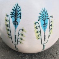 Grand Pichet Vase d'Yvon Roy pour Durtal années 50/60 céramique émaillée motif d'oiseau – Image 5