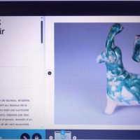 Figurine Bougeoir en céramique émaillée de taureau Iran vers 1960 – Image 10