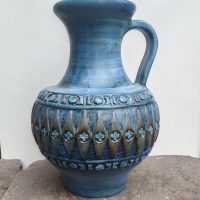 Jean de Lespinasse Vallauris – Imposant Pichet Vase en céramique bleue vers 1960 – Image 2