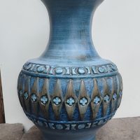 Jean de Lespinasse Vallauris – Imposant Pichet Vase en céramique bleue vers 1960 – Image 5