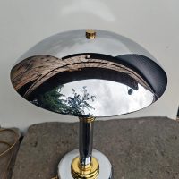 Lampe de table de bureau Ministérielle En Métal Chromé et Laiton De Drummond "1970" – Image 7