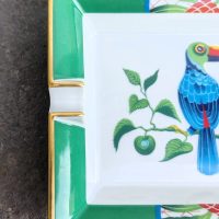 Hermès PARIS    Cendrier Vide poches TOUCANS en Porcelaine de Limoges – Image 4