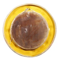 Miroir En Céramique Émaillée Or Et Cabochons Façon Turquoise Par Lembo Vallauris 1960/70 – Image 5