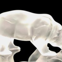 LALIQUE France  Ours polaire en cristal moulé pressé dépoli  XX ème – Image 4