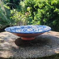 Grand plat coupe sur pied en céramique émaillée de  Ahmed Serghini Maroc  XXème – Image 3