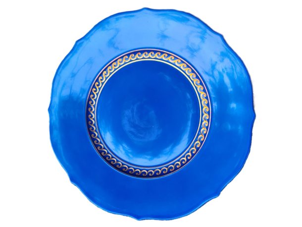 Richard Ginori Assiettes (série de 8) conçu par Claudio La Viola Amadeus blue vers 1990