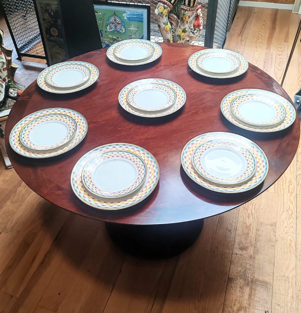 Richard Ginori Série de 16 assiettes designer Gio Ponti  "ARLECCHINO"  "Arlequin" en porcelaine XX ème