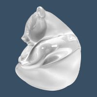 Lalique France Panda assis petite sculpture cristal dépoli vers 1990 – Image 4