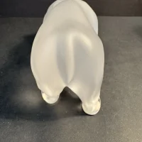 LALIQUE France  Ours polaire en cristal moulé pressé dépoli  XX ème – Image 6
