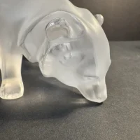 LALIQUE France  Ours polaire en cristal moulé pressé dépoli  XX ème – Image 7