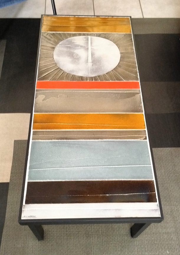 Table basse céramique modèle Soleil par Roger Capron PM XX ème