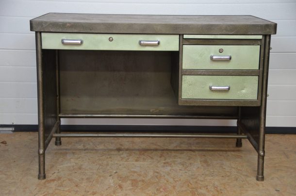 RENÉ HERBST (1891-1982) FLAMBO Editeur Bureau métallique début du siècle