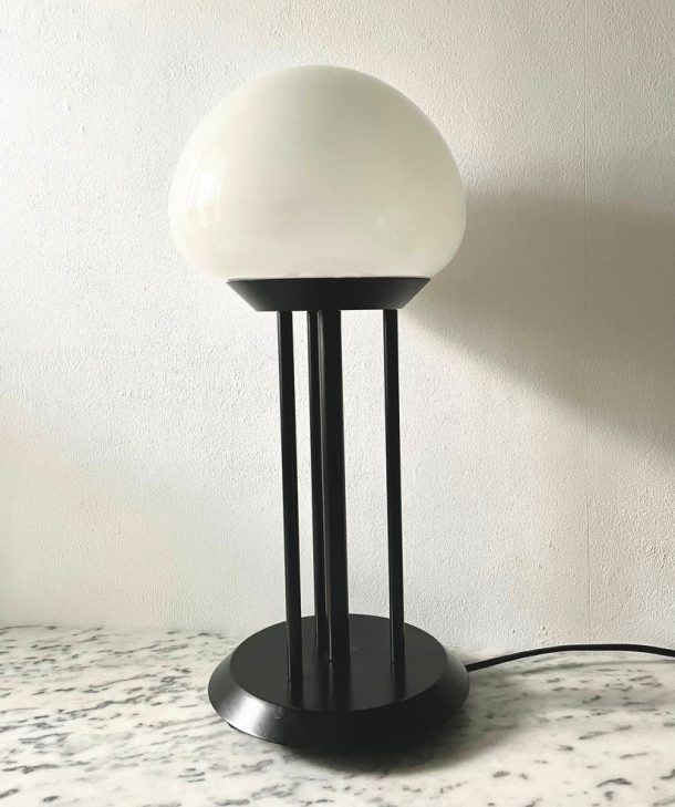 Lampe champignon 1980-1990  style Bauhaus fabriqué en Angleterre par WERNER vendu par Habitat