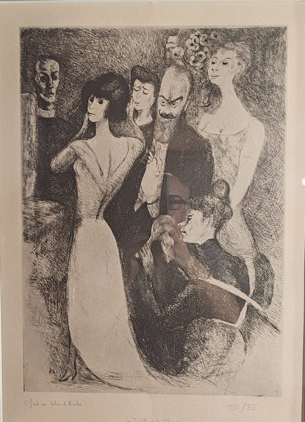 Edouard GOERG (1893-1969) Lithographie offset  La toilette de la mariée  XX ème