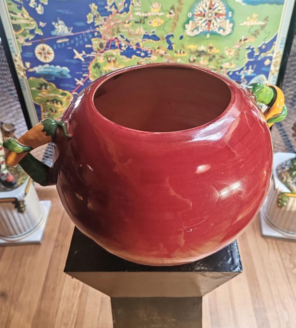 Grand Cache-Pot / Vase Boule Vintage signé HILTON MCCONNICO - Collection "Pour Tennessee" – Circa 1990